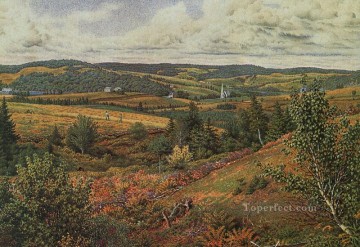 レッドヒルの麓の長い池の風景 ウィリアム・トロスト・リチャーズ Oil Paintings